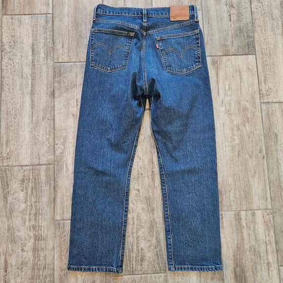 Levi’s 501 Button Fly Straight Leg Jeans Womens Size 29 Denim Blue Medium Wash - Picture 6 of 10